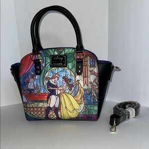 Disney Parks- Loungefly Stained Glass Beauty and The Beast Purse
